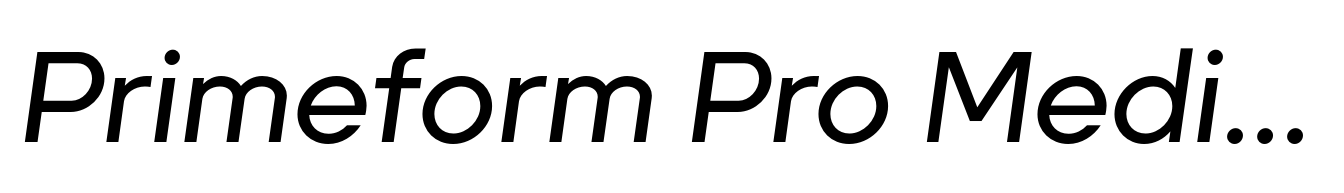 Primeform Pro Medium Italic